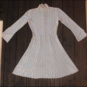 1950s Vintage Crochet Dress